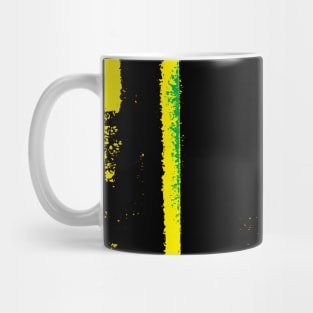 abstract in pink and yellow Mug